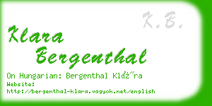 klara bergenthal business card